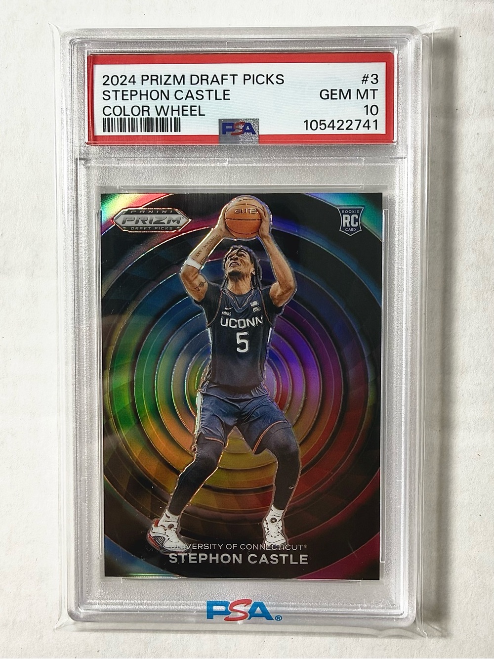 2024 Prizm Draft Picks Stephon Castle Color Wheel RC - UConn #5